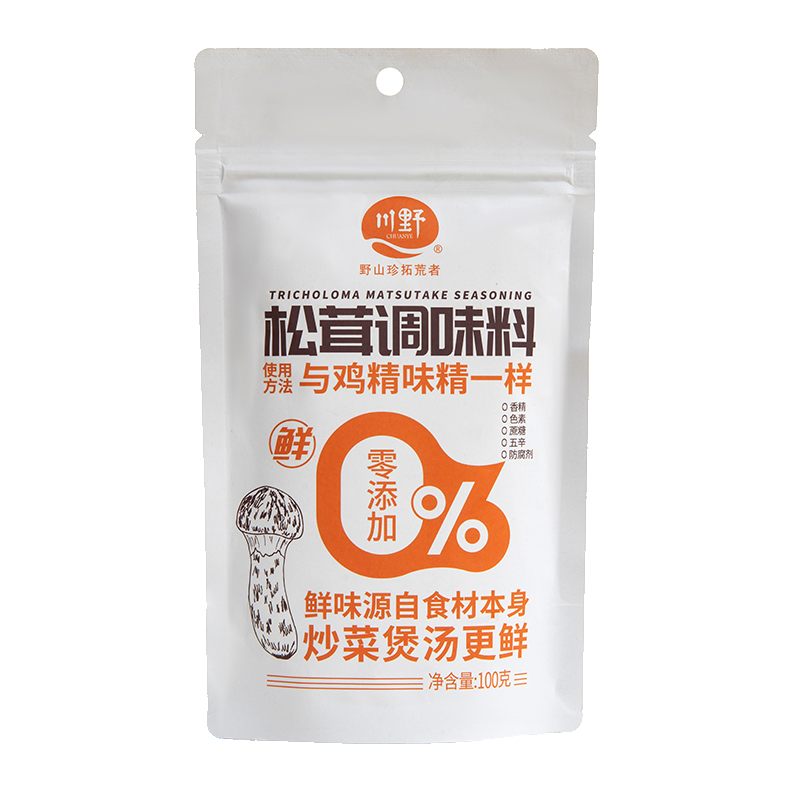 川野 松茸调味料 代替鸡精味精炒菜煲汤家用菌菇粉调料100g