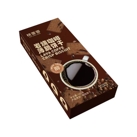 桃零零 岩烧咖啡薄脆饼干3盒装图片