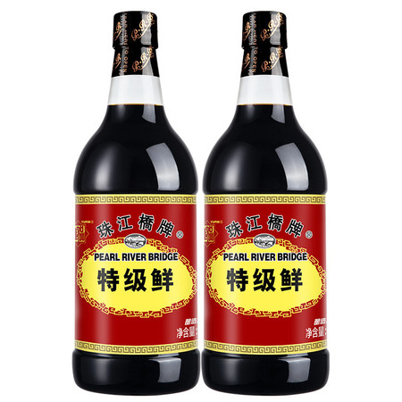 珠江桥牌 御品特级鲜酱油1Lx2图片