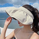 波斯丹顿 女士遮阳防晒太阳帽子 大檐户外沙滩可折叠渔夫帽
