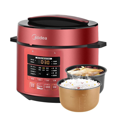 美的/MIDEA 5L电压力锅（双胆） MY-50M3-756图片