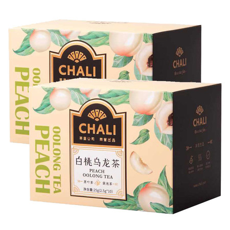 CHALI 袋泡茶白桃乌龙茶25g*2盒图片