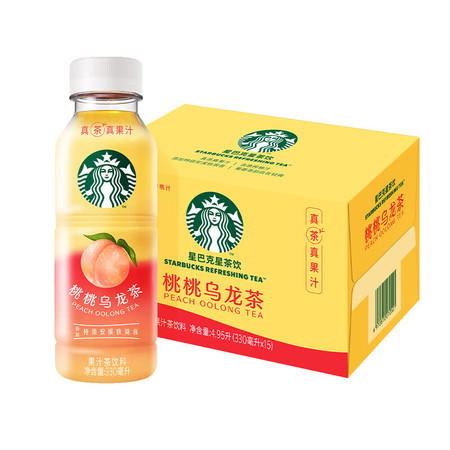 星巴克 星茶饮果汁茶饮料-桃桃乌龙茶330ml*15瓶图片