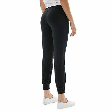 芙拉迪 春夏高腰修身休闲运动长裤女士瑜伽裤带侧口袋图片