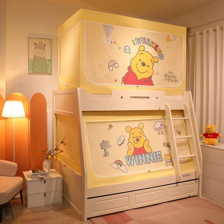 芙拉迪 夏季家用儿童迪士尼卡通印花子母床上下铺一体式蚊帐图片