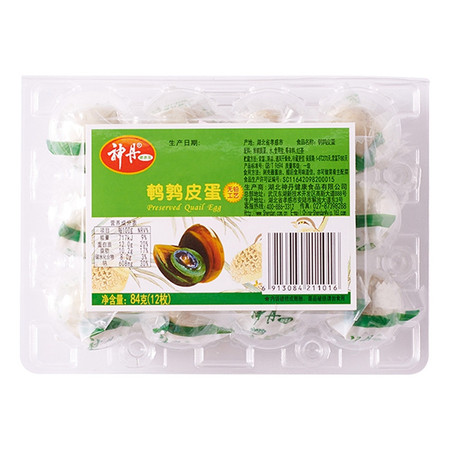 神丹  鹌鹑皮蛋12枚*4盒  即食小皮蛋