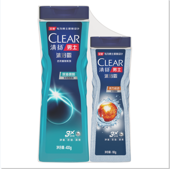 清扬/CLEAR 深海探险+活力运动沐浴露400ml+180ml持久留香