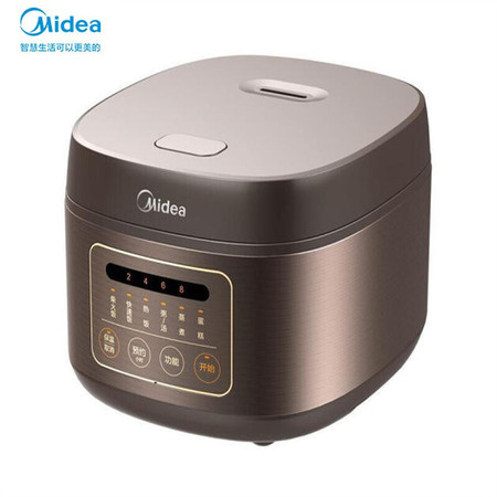 美的（Midea）电饭煲4L大容量家用柴火饭一键智能预约蛋糕4升饭锅金属机身黑晶聚能不粘内胆图片