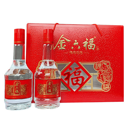 金六福 福运吉祥50.8度兼香型白酒礼盒装（475ml*2）