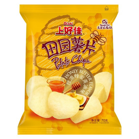 上好佳 田园薯片丝滑蜂蜜黄油70g12袋图片