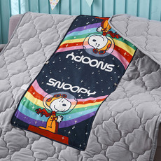 史努比/SNOOPY 二合一抱枕被子两用午睡枕头被靠枕折叠毯七彩太空-SNB01-6