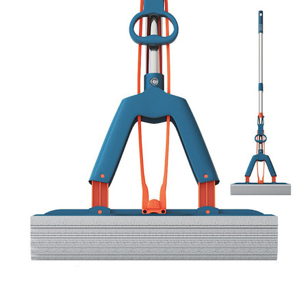 洛港 懒人大号海绵拖把头挤水免手洗净拖地神器胶棉家用吸水一拖地拖布/把图片