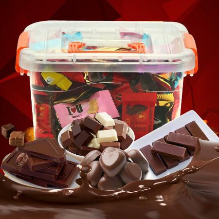 【3斤超实惠】巧克力黑巧克力夹心巧克力喜糖果网红零食批发100g图片