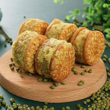 绿豆饼板栗酥饼传统老式绿豆糕点心零食小吃独立包装整箱批发图片
