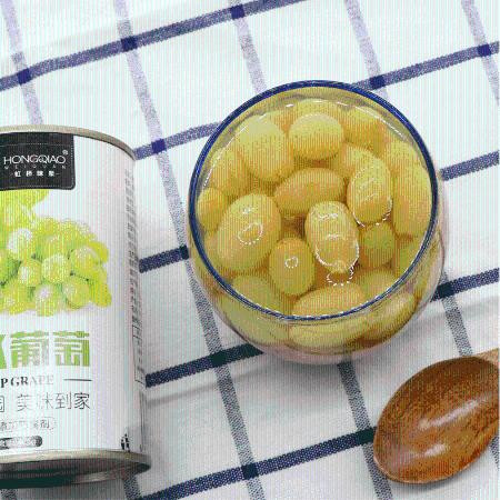 春之言 糖水葡萄罐头6罐×425g整箱砀山新鲜葡萄水果罐头零食罐头包邮图片