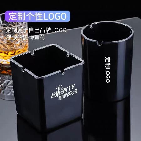 密胺酒吧烟灰缸ins潮流KTV网咖酒店网吧创意防风个性大号黑色烟缸图片