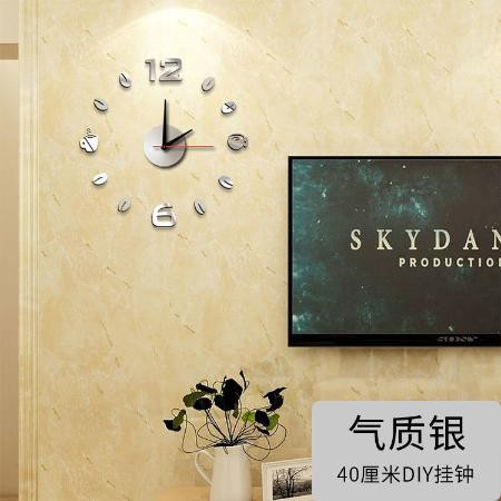 夜光挂钟墙上免打孔简约DIY创意时钟表客厅家用卧室墙贴静音钟表