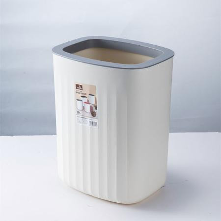 带压圈无盖垃圾桶创意时尚家用简约大号卫生间客厅厨房卧室厕所图片