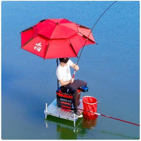 出极 加厚黑胶钓鱼伞万向防雨暴雨钓伞加厚防晒雨伞鱼伞遮阳伞图片