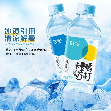 星舵 苏打水整箱350ml×24瓶无气弱碱苏打水果味饮料柠檬蜜桃多规格批发图片