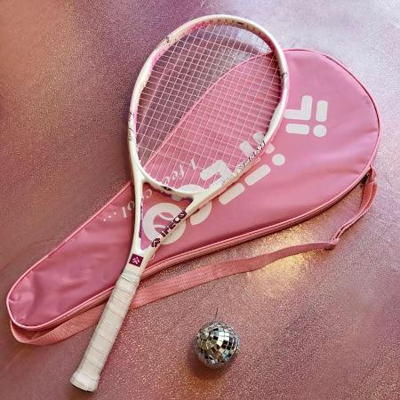 网球拍单人初学者套装粉色带线球男女大学生双全碳素一体专业网拍图片