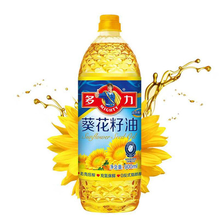 多力 葵花籽油900ml 食用油小包装油 零反式脂肪酸图片