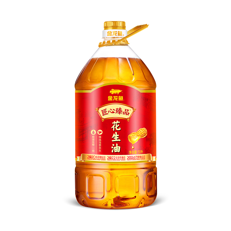 金龙鱼匠心臻品压榨一级花生油5L