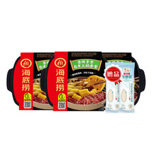 海底捞香辣素食自煮火锅套餐400g*3盒（加送金龙鱼优+活性发酵空心挂面150G*2袋）