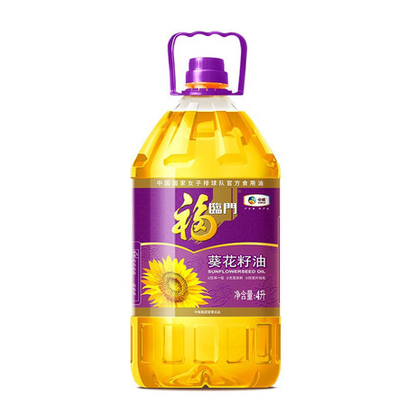 福临门 压榨一级葵花籽油4L图片