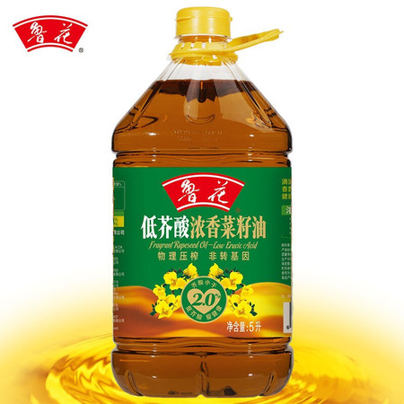 鲁花 低芥酸浓香菜籽油5L-新款（24年12月14日到期） 1桶