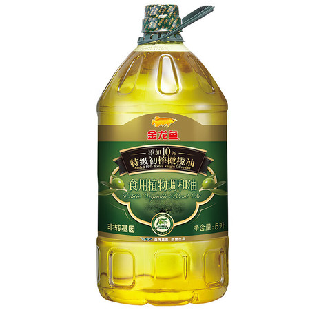 金龙鱼 添加10%特级初榨橄榄油食用调和油5L 1桶图片