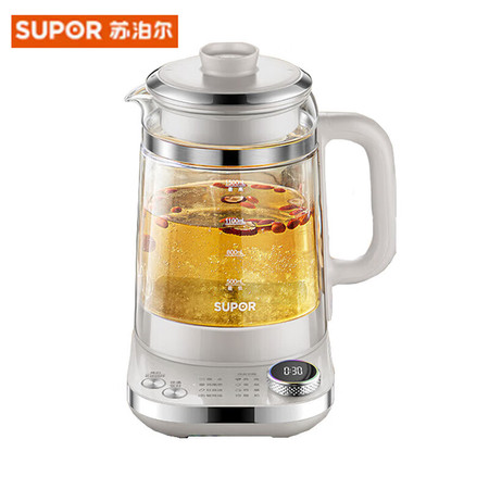 苏泊尔/SUPOR 搅拌养生壶1.5L双层壶体防烫保温煮茶器316L不锈钢