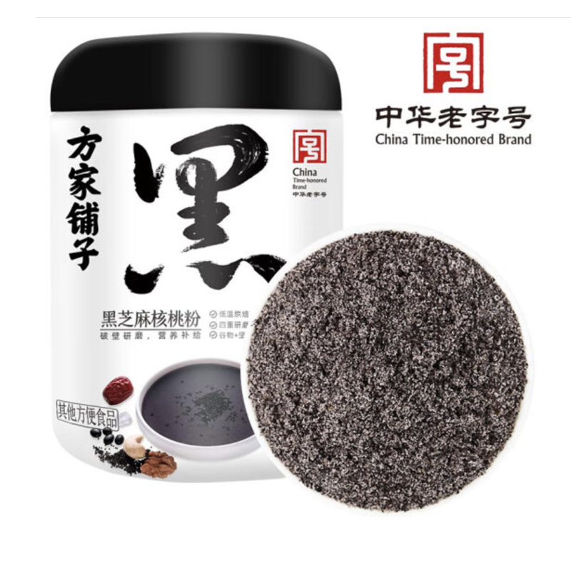 【宠粉价43.9】方家铺子 黑芝麻核桃粉瓶装 500g 方家铺子