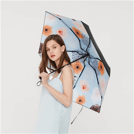 蕉下 口袋系列五折伞太阳伞防晒防紫外线晴雨伞--绾青图片