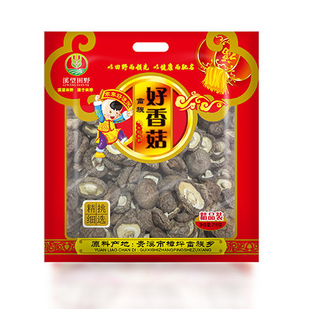 溪望田野 干货组合（墨鱼250g1包香菇250g1包）