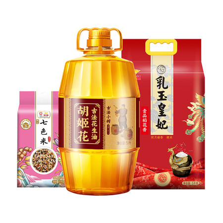 金龙鱼 胡姬花/金龙鱼高端米油组合5L+6KG图片