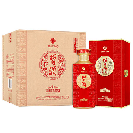 习酒  印象红  酱香型 53度  500ml*6瓶图片