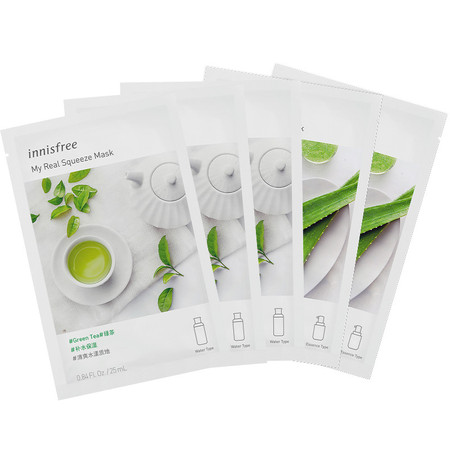 悦诗风吟/innisfree 悦诗风吟/innisfree 悦享鲜萃面膜（绿茶）25ml*30片图片