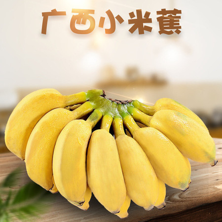 粤迎【领劵减5元】广西小米蕉新鲜水果甜糯青香蕉1/3/5/9斤图片