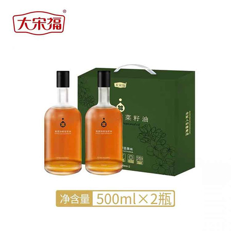 大宋福 高原初榨菜籽油7D 500ml*2瓶图片