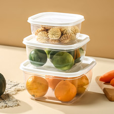 多派  厨房保鲜盒三件套冰箱收纳盒食品级材质冰箱专用保鲜盒塑料家用收纳神器
