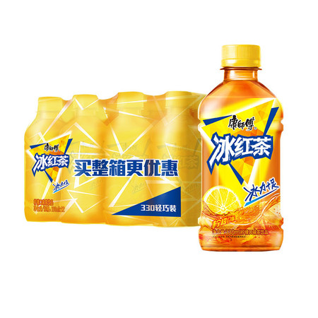 康师傅 茶饮料330ml*6瓶装冰红茶多口味