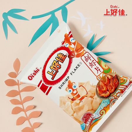 上好佳（Oishi）鲜虾片40g/包 膨化食品 休闲零食 办公室小食 怀旧食品 10包装图片