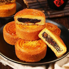 蛋月烧月饼五仁黑芝麻老式蛋糕片月饼批发传统中秋月饼糕点