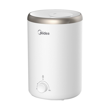 美的（Midea）2.5升智能加湿器迷你净化器小型家用卧室香薰喷雾器增湿大雾量白金色SC-3E25X