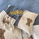澳西奴 轻奢风企鹅绒刺绣四件套 秋冬季保 暖床品套件双面面料设计 被套床单枕套1.5/1.8米床