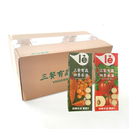 四季乐活 胡萝卜沙棘番茄白桃果蔬汁混装利乐包图片