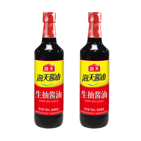 海天 生抽酱油750ml*2瓶