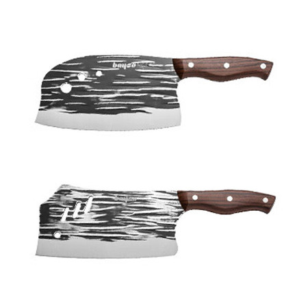 拜格（BAYCO）菜刀两件套 锻打切片刀砍骨刀组合家用套装 XY61113