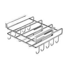 拜格 厨房置物架 304不锈钢收纳架免打孔免安装厨房收纳神器（带挂钩）BX6442